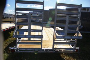 2026 182X14 CAR HAULER EQUIPMENT TRAILER, TANDEM AXLE, GALVANIZED, GALVANIZED, SILVER, 14000GVWR 
