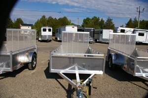 2026 5X10 UILITY TRAILER, SINGLE AXLE, ALUMINUM, ALUMINUM, SILVER, 2996GVWR 