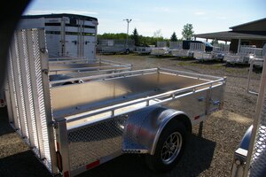 2026 5X10 UILITY TRAILER, SINGLE AXLE, ALUMINUM, ALUMINUM, SILVER, 2996GVWR 