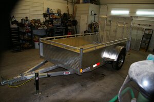 2026 5X10 UILITY TRAILER, SINGLE AXLE, ALUMINUM, ALUMINUM, SILVER, 2990GVWR 
