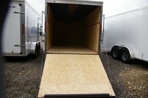 2026 7X16 CARGO TRAILER, TANDEM AXLE, REAR RAMP, 84, REAR RAMP, STEEL, BLACK, 10141GVWR 