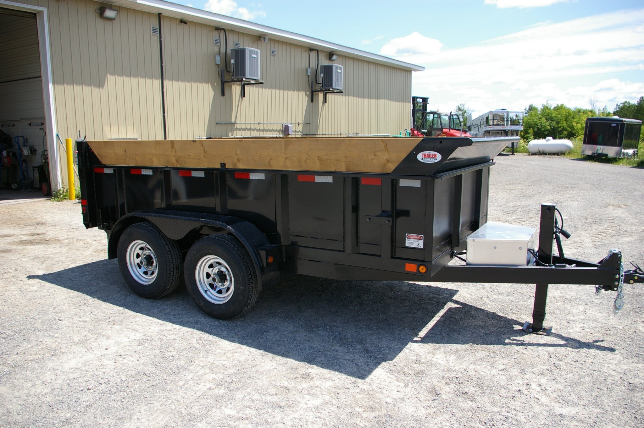 2026 6X12 DUMP TRAILER, TANDEM AXLE, STEEL, BLACK, 9900GVWR 