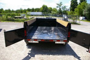 2026 6X12 DUMP TRAILER, TANDEM AXLE, STEEL, BLACK, 9900GVWR 