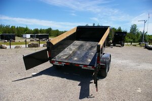 2026 6X12 DUMP TRAILER, TANDEM AXLE, STEEL, BLACK, 9900GVWR 