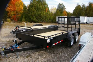 2027 7x14 UTILITY TRAILER, TANDEM AXLE, STEEL, BLACK, 7560GVWR