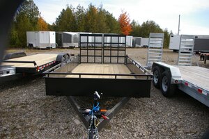2027 7x14 UTILITY TRAILER, TANDEM AXLE, STEEL, BLACK, 7560GVWR