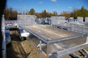2027 7X20 UTILITY TRAILER, TANDEM AXLE, ALUMINUM, ALUMINUM, SILVER, 7010GVWR 