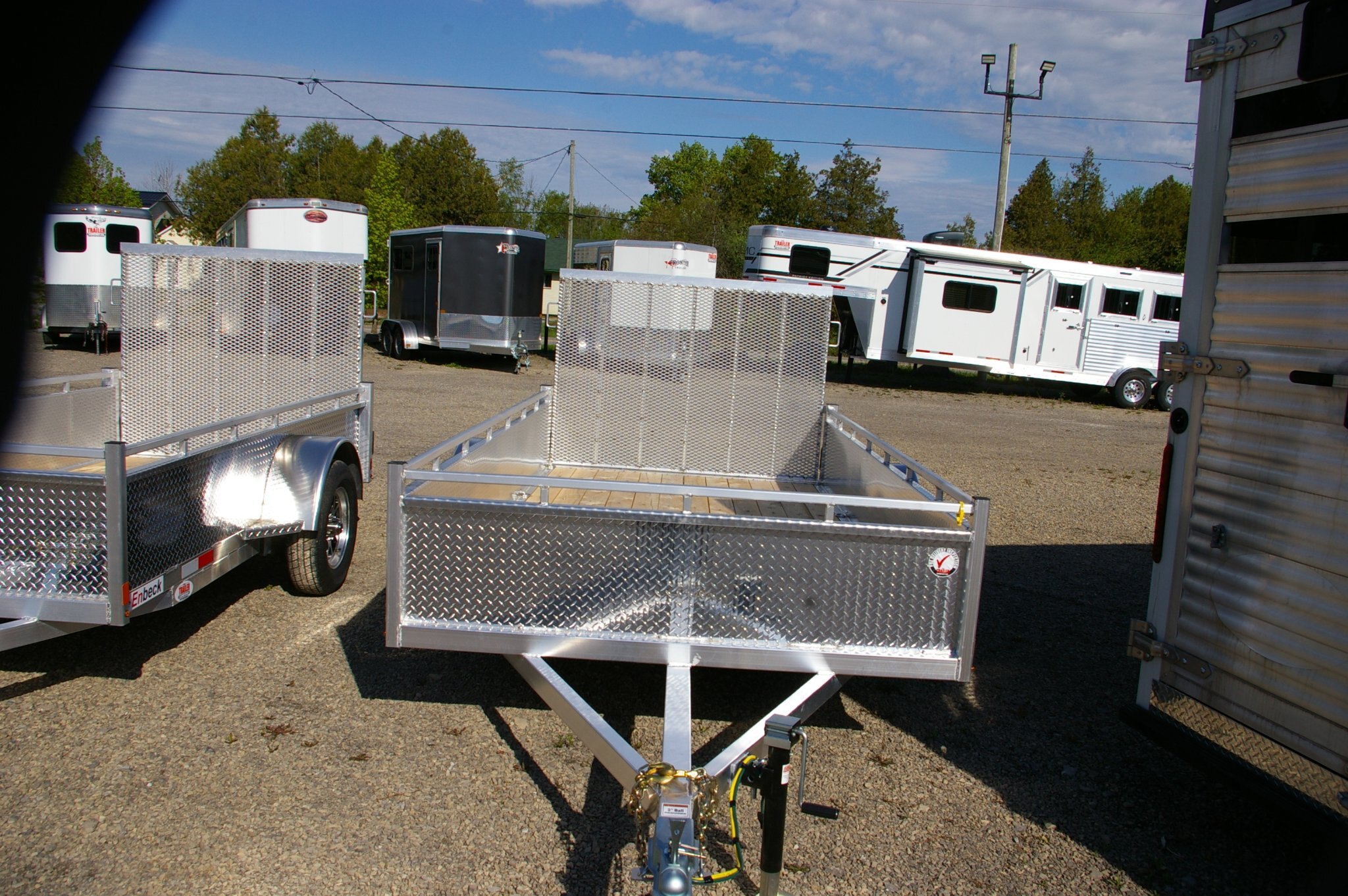 2027 6X12 UTILITY TRAILER, SINGLE AXLE, ALUMINUM, ALUMINUM, SILVER, 2996GVWR 