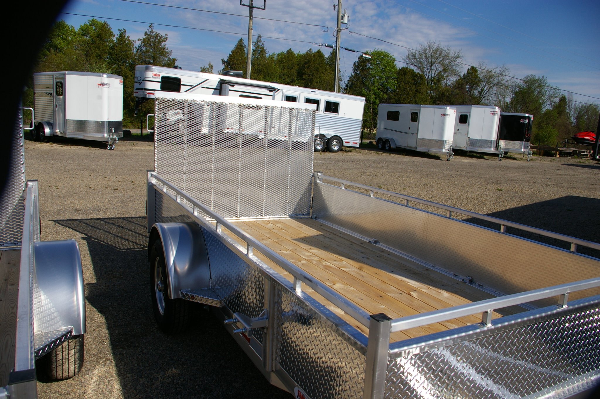 2027 6X12 UTILITY TRAILER, SINGLE AXLE, ALUMINUM, ALUMINUM, SILVER, 2996GVWR 