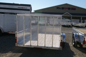 2027 6X12 UTILITY TRAILER, SINGLE AXLE, ALUMINUM, ALUMINUM, SILVER, 2996GVWR 