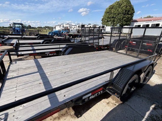 2026 7X14 UTILITY TRAILER, TANDEM AXLE, STEEL, BLACK, 7000GVWR 