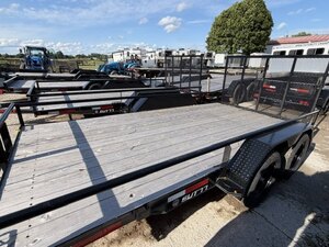 2026 7X14 UTILITY TRAILER, TANDEM AXLE, STEEL, BLACK, 7000GVWR 