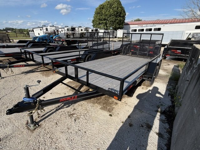 2026 7X14 UTILITY TRAILER, TANDEM AXLE, STEEL, BLACK, 7000GVWR 