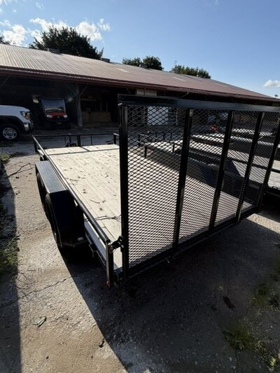 2026 7X14 UTILITY TRAILER, TANDEM AXLE, STEEL, BLACK, 7000GVWR