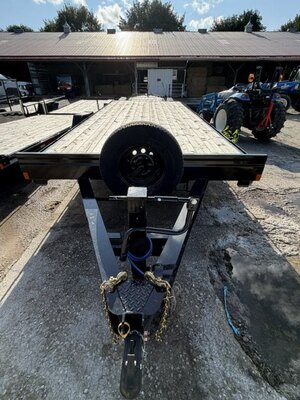 2026 8X20 DECKOVER TRAILER, TANDEM AXLE, STEEL, BLACK, 15400GVWR 