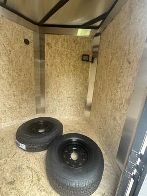 2026 7X16 CARGO TRAILER, TANDEM AXLE, REAR RAMP, REAR RAMP, STEEL, WHITE, 10000GVWR 
