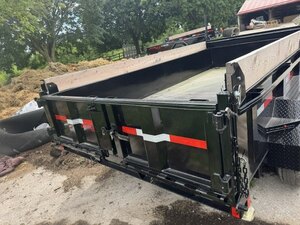 2026 7X14 DUMP TRAILER, TANDEM AXLE, STEEL, BLACK, 15400GVWR 