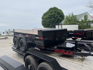 2027 5X10 DUMP TRAILER, TANDEM AXLE, STEEL, BLACK, 7700GVWR 