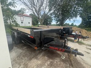2027 7X14 DUMP TRAILER, TANDEM AXLE, STEEL, BLACK, 15400GVWR 
