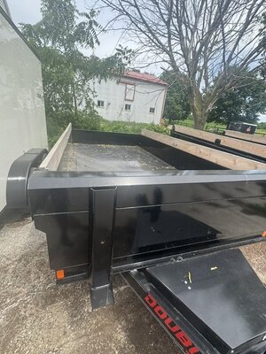 2027 7X14 DUMP TRAILER, TANDEM AXLE, STEEL, BLACK, 15400GVWR 