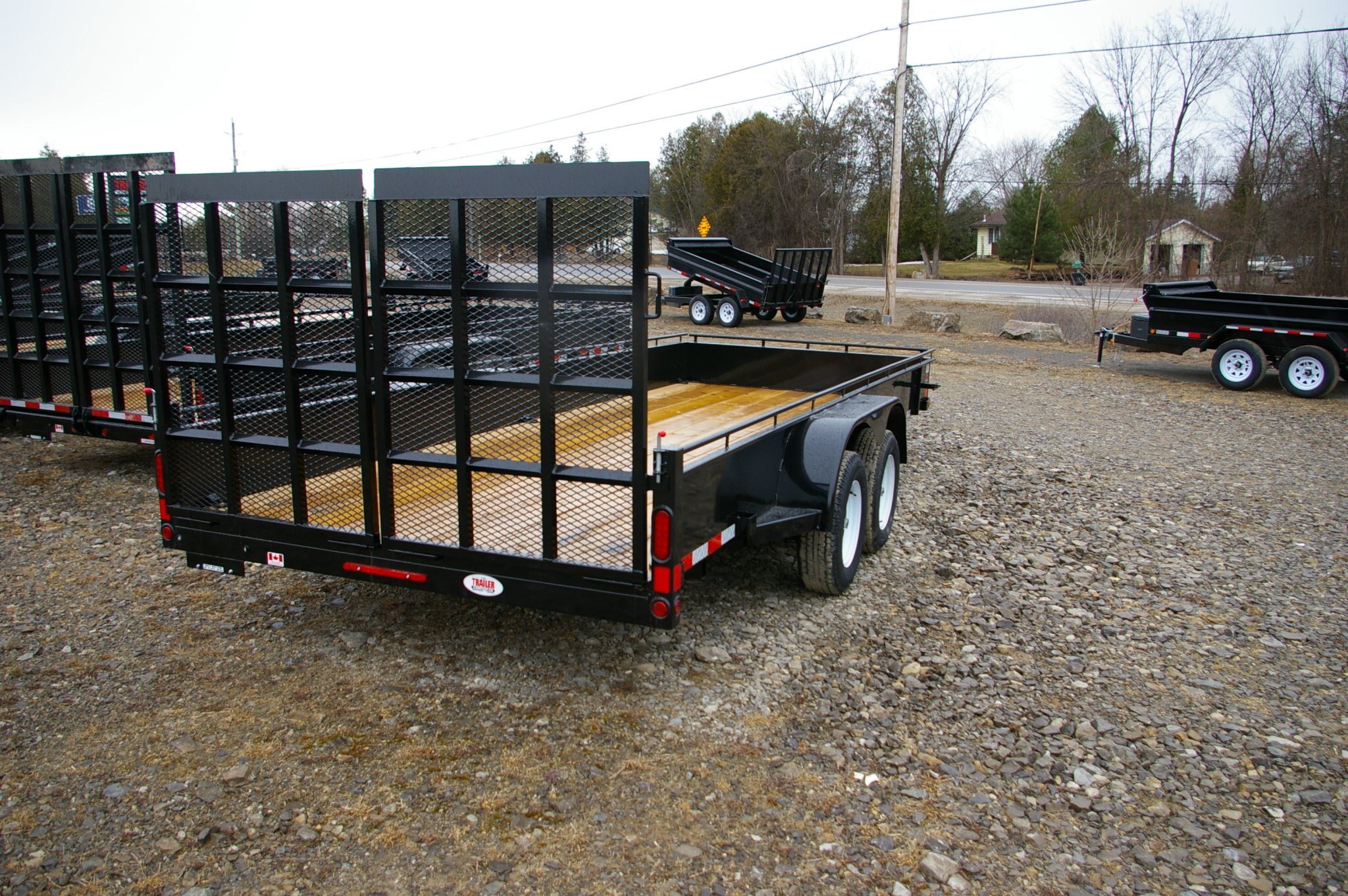 2027 7X18 UTILITY TRAILER, TANDEM AXLE, STEEL, BLACK, 9900GVWR