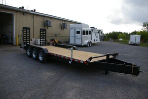 2027 7X22 EQUIPMENT TRAILER, TRI AXLE, GALVANIZED, GALVANIZED, SILVER, 22679GVWR 
