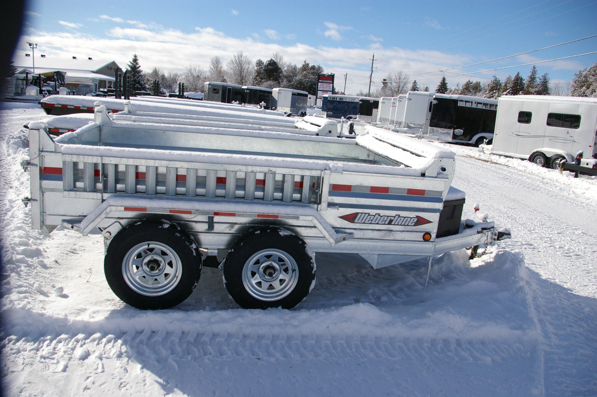 2027 6X10 DUMP TRAILER, TANDEM AXLE, GALVANIZED, GALVANIZED, SILVER, 7055GVWR 