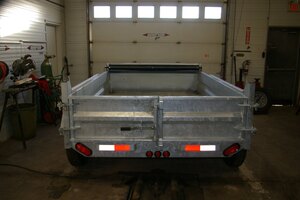 2027 6X10 DUMP TRAILER, TANDEM AXLE, GALVANIZED, GALVANIZED, SILVER, 7055GVWR 