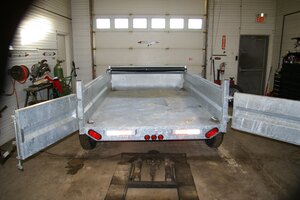 2027 6X10 DUMP TRAILER, TANDEM AXLE, GALVANIZED, GALVANIZED, SILVER, 7055GVWR 