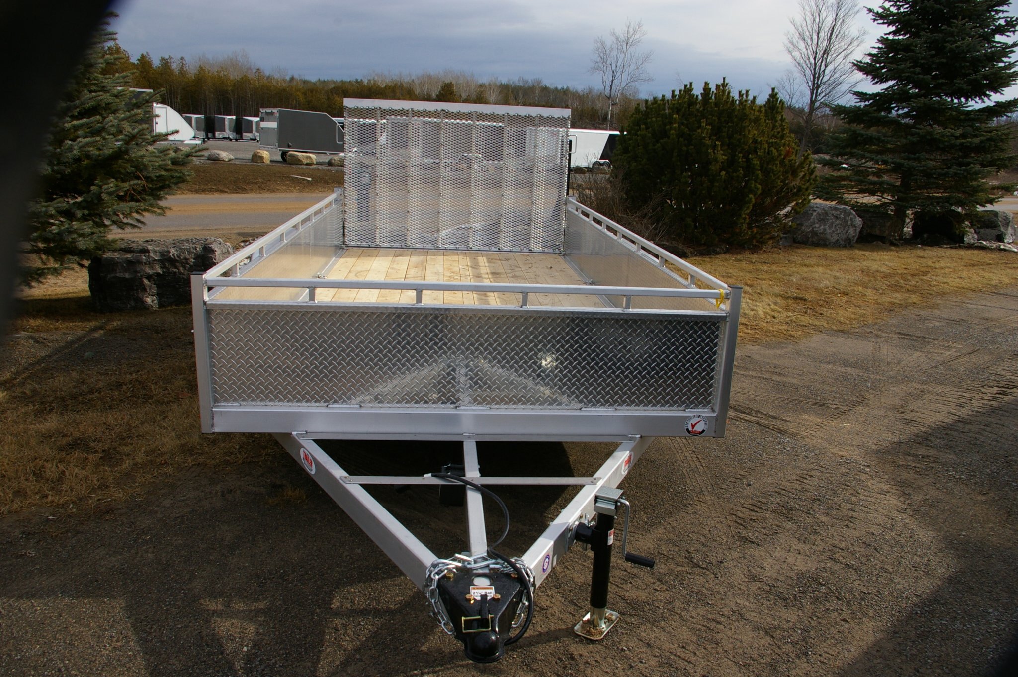 2027 7X14 UTILITY TRAILER, TANDEM AXLE, ALUMINUM, ALUMINUM, SILVER, 7010GVWR 