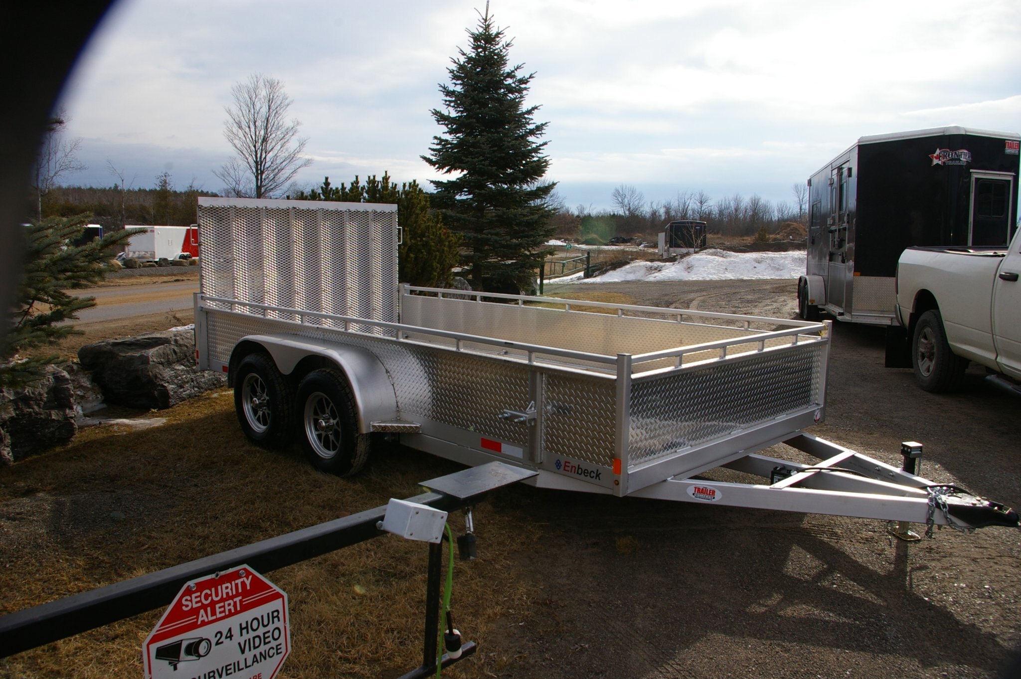 2027 7X14 UTILITY TRAILER, TANDEM AXLE, ALUMINUM, ALUMINUM, SILVER, 7010GVWR 