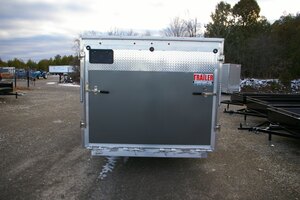 2027 7X15 SNOWMOBILE TRAILER, SINGLE AXLE, 64, REAR RAMP, STEEL, CHARCOAL, 3505GVWR