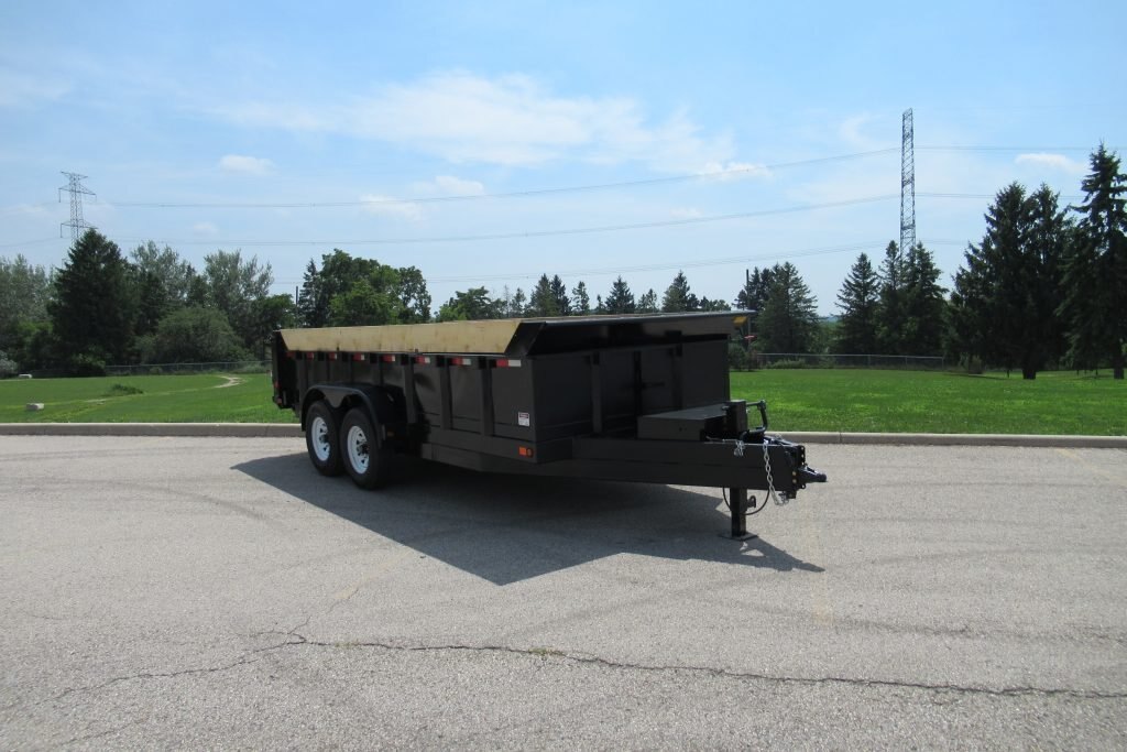 2027 83X14 DUMP TRAILER, TANDEM AXLE, STEEL, BLACK, 15119GVWR 