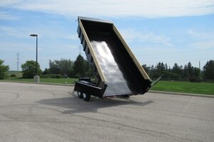 2027 83X14 DUMP TRAILER, TANDEM AXLE, STEEL, BLACK, 15119GVWR 