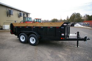 2027 83X14 DUMP TRAILER, TANDEM AXLE, STEEL, BLACK, 15119GVWR 