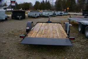 2027 6X12 TILT & LOAD TRAILER, SINGLE AXLE, MANUAL, STEEL, BLACK, 5000GVWR 