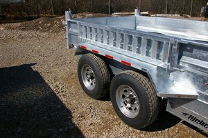 2027 6X12 DUMP TRAILER, TANDEM AXLE, GALVANIZED, GALVANIZED, SILVER, 10141GVWR 