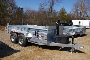 2027 6X12 DUMP TRAILER, TANDEM AXLE, GALVANIZED, GALVANIZED, SILVER, 10141GVWR 