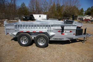 2027 6X12 DUMP TRAILER, TANDEM AXLE, GALVANIZED, GALVANIZED, SILVER, 10141GVWR 