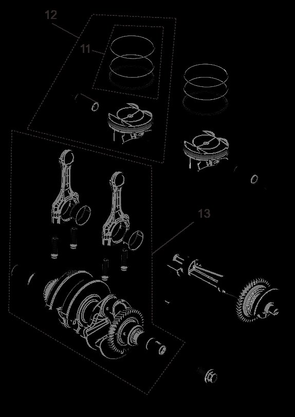 Crankshaft connection rod&piston assembly