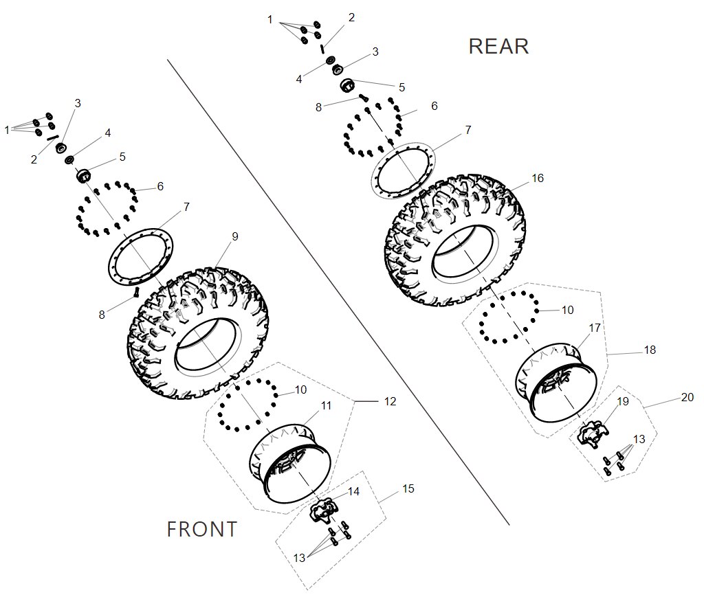 WHEEL COMBINATION (EU 29 INCH ANTI DROP)