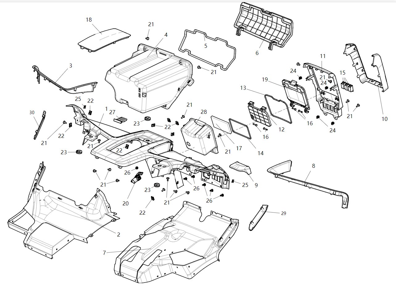 INTERNAL RUBBER AND PLASTIC PARTS