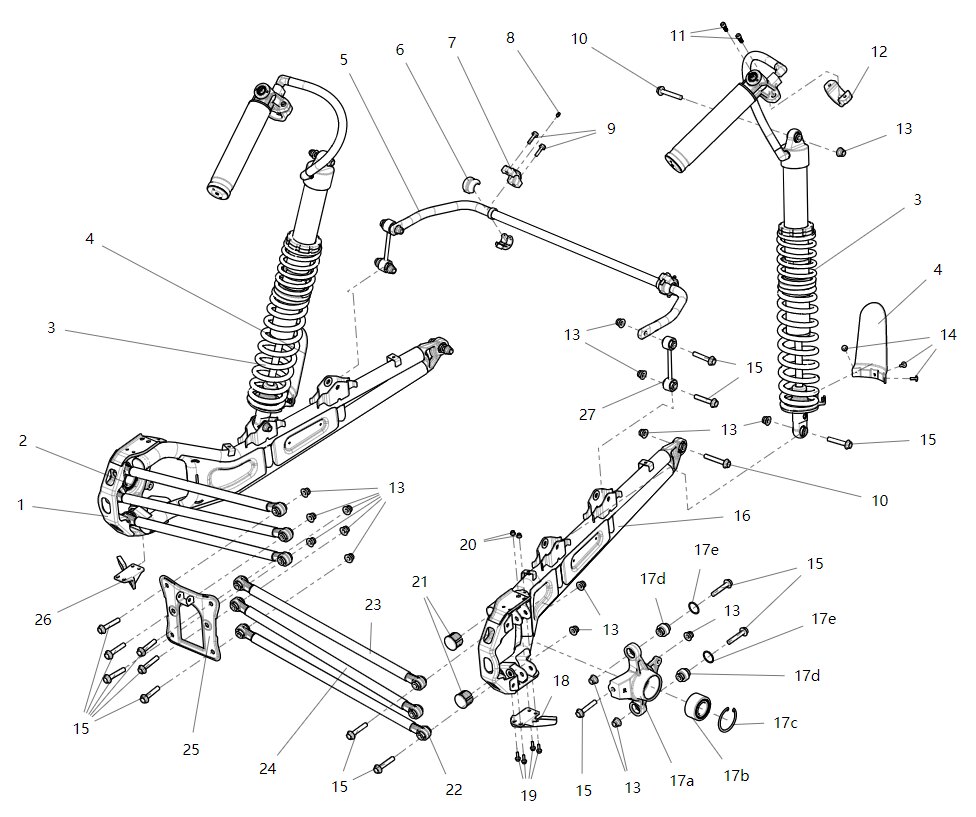 REAR STABILIZER BAR COMPONENTS