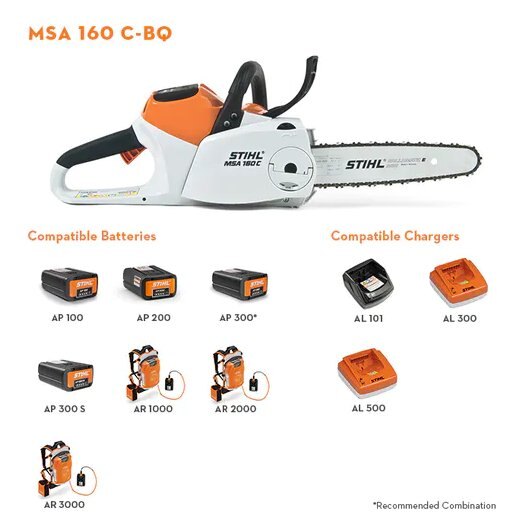 STIHL MSA 160 LITHIUM ION CHAIN SAW W/12 BAR & CHAIN