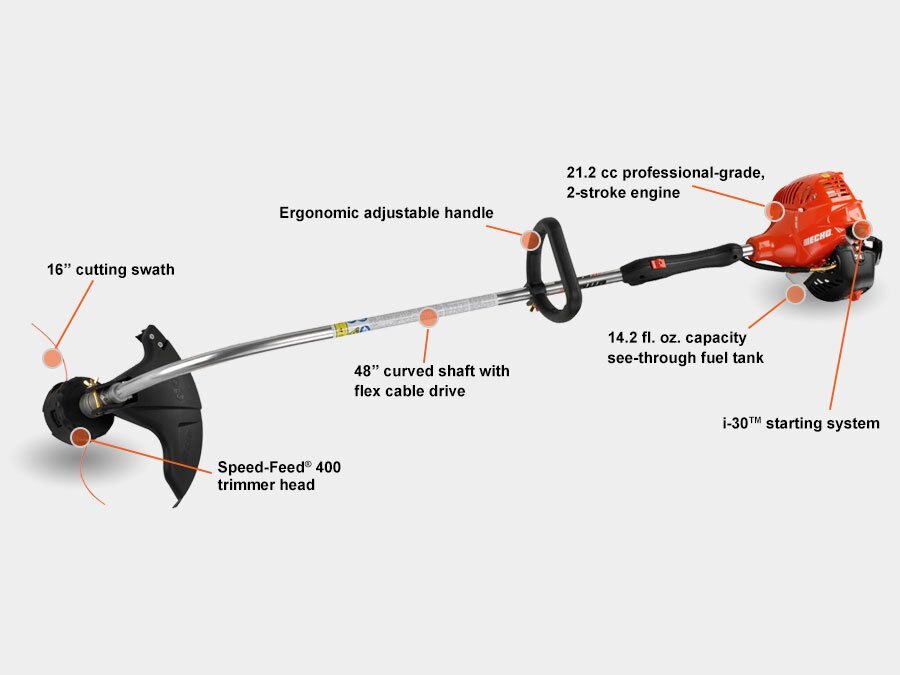 ECHO GT 225SF CURVED SHAFT TRIMMER