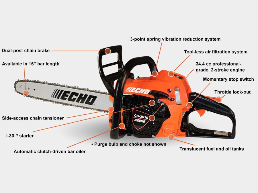 ECHO CS 3510 CHAINSAW WITH 16 B/C