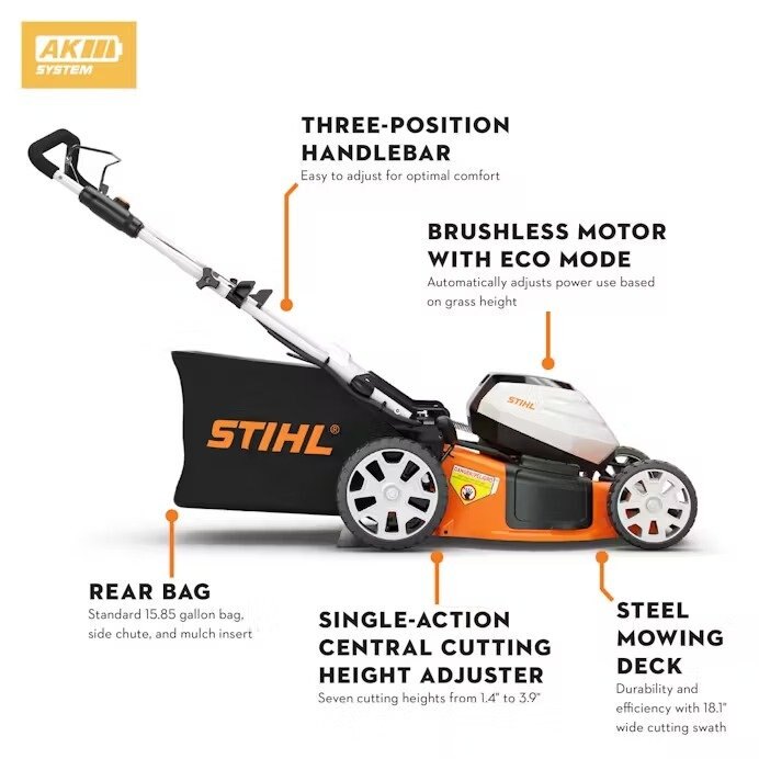 STIHL RMA 460  LAWN MOWER 18 SET W/AK 30 BATTERY/CHARGER