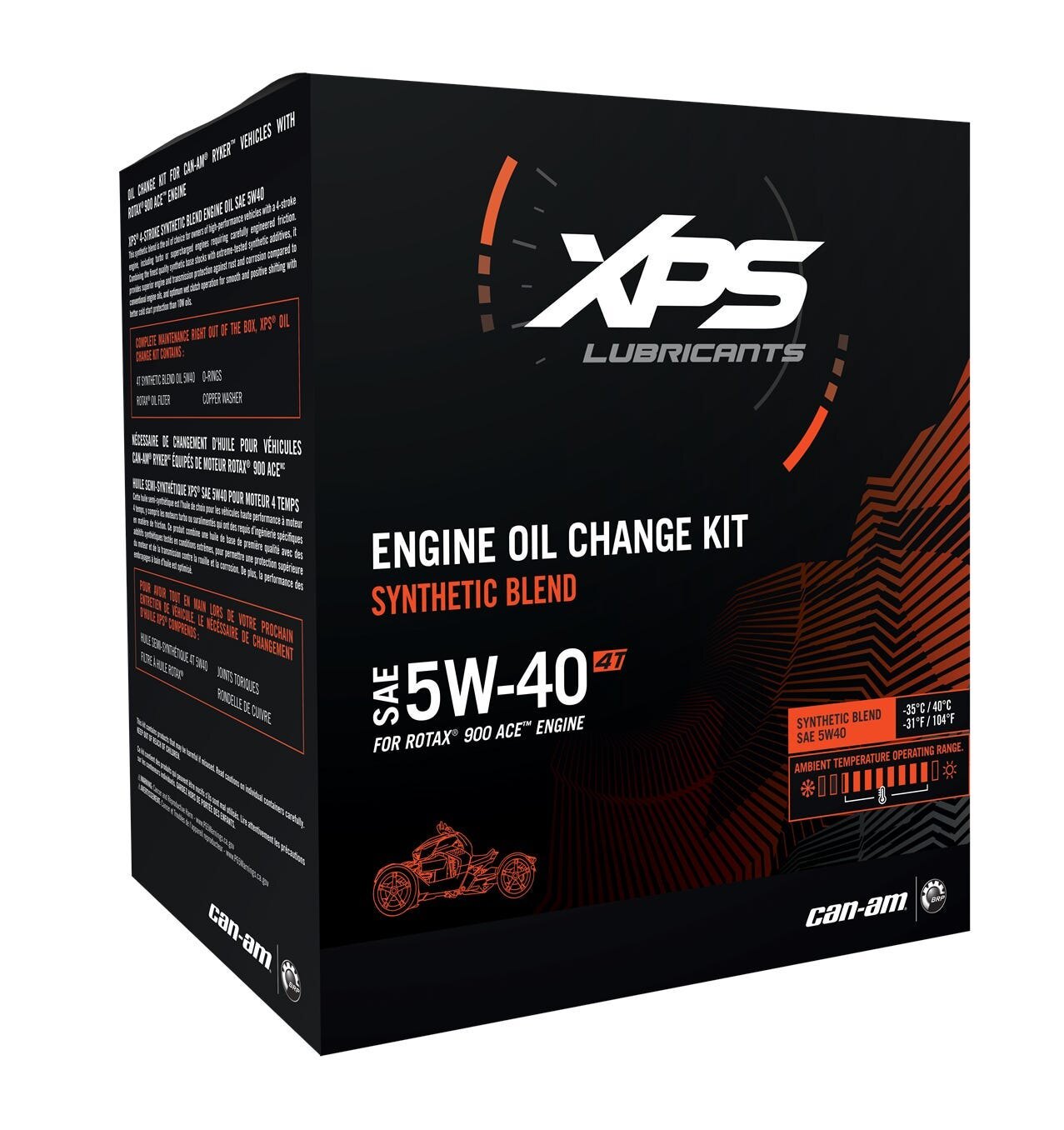 4T 5W 40 Synthetic Blend Oil Change Kit for Rotax 900 CC engine