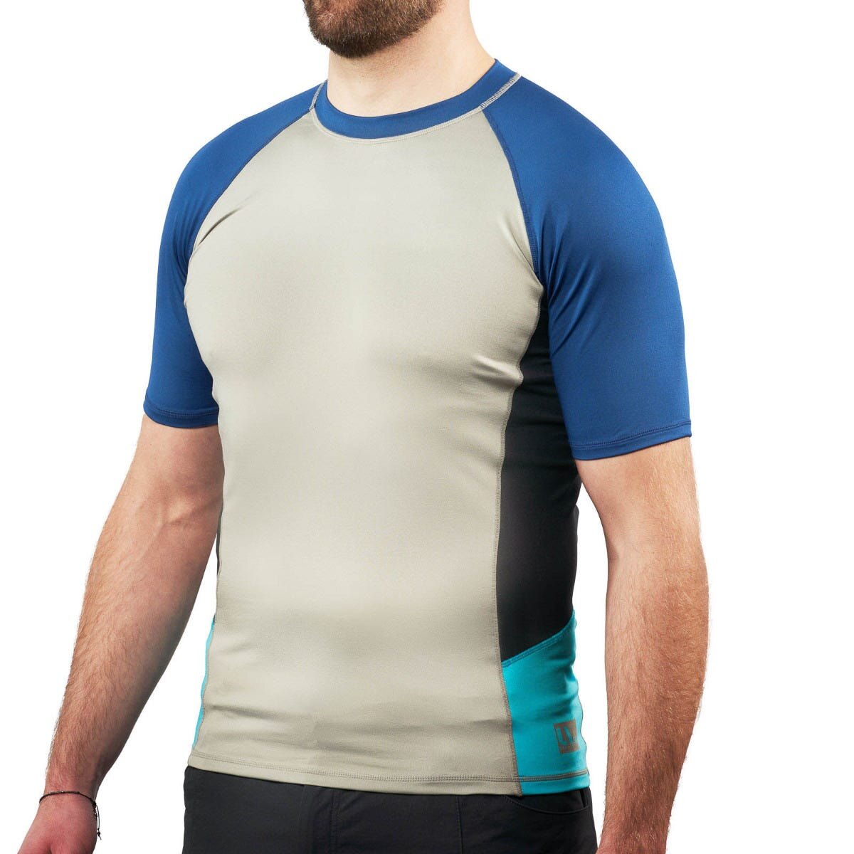 SHORT SLEEVE RASHGUARD BEACH MEN S S Warm Grey