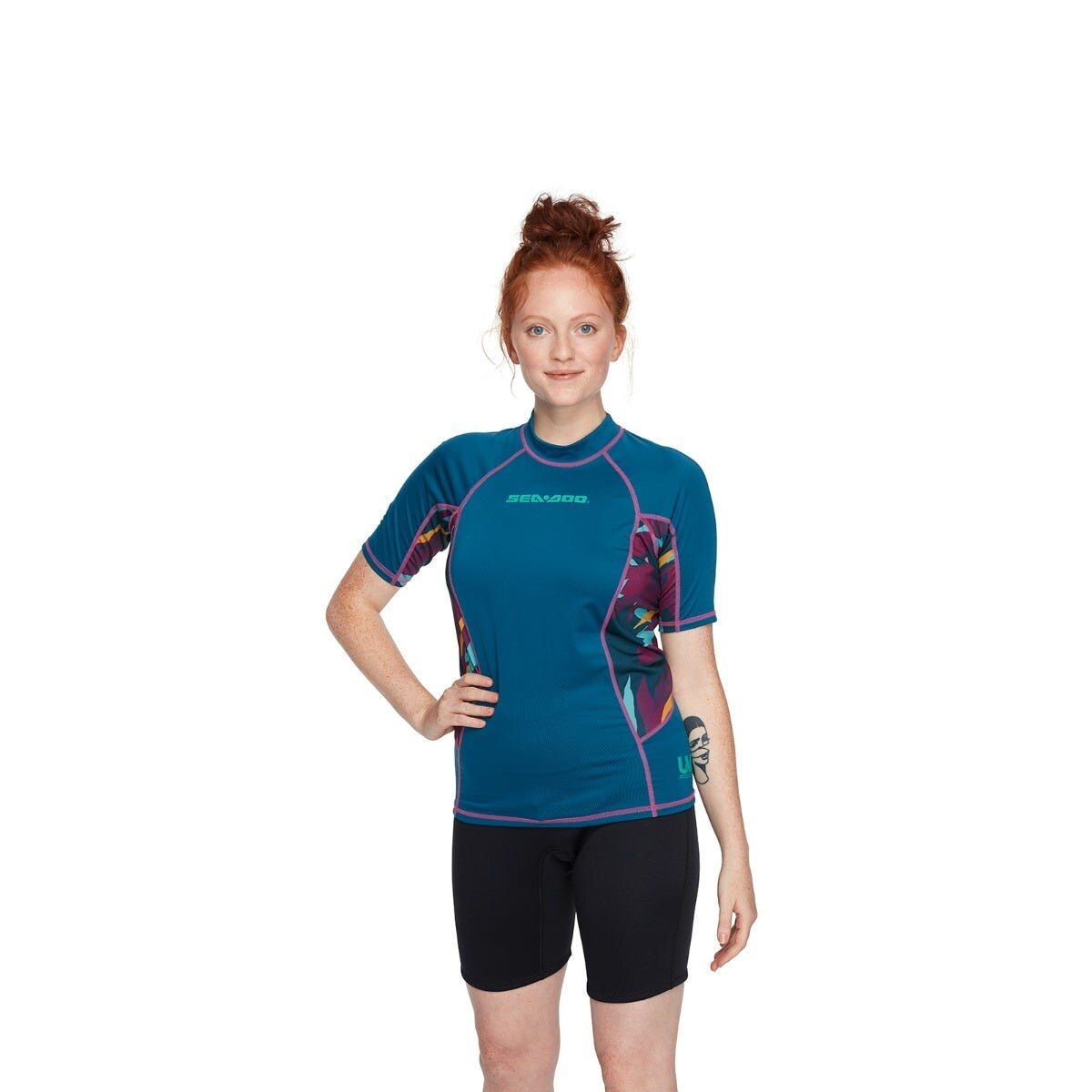 Women's Exotic Short Sleeve Rashguard M Navy